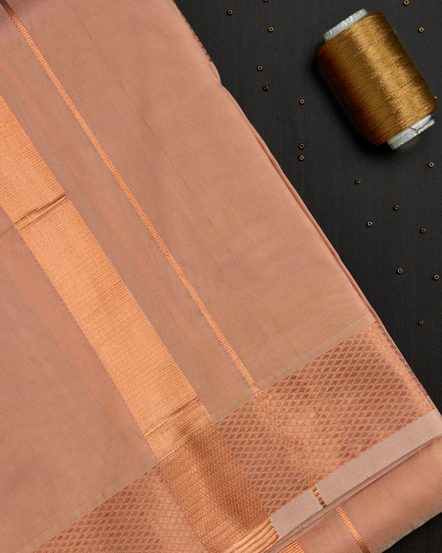 Copper Semi Silk Dhoti set 8*4 + 2.50 (3in1)