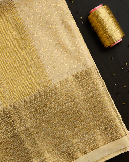 Semi Silk Embossed Dhoti set 8*4+2.50