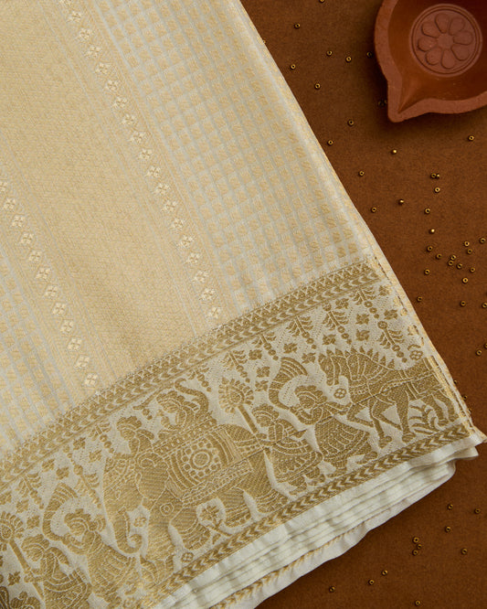 Silk Pallaku Border Dhoti set 8*4 + 2.50 (3in1)