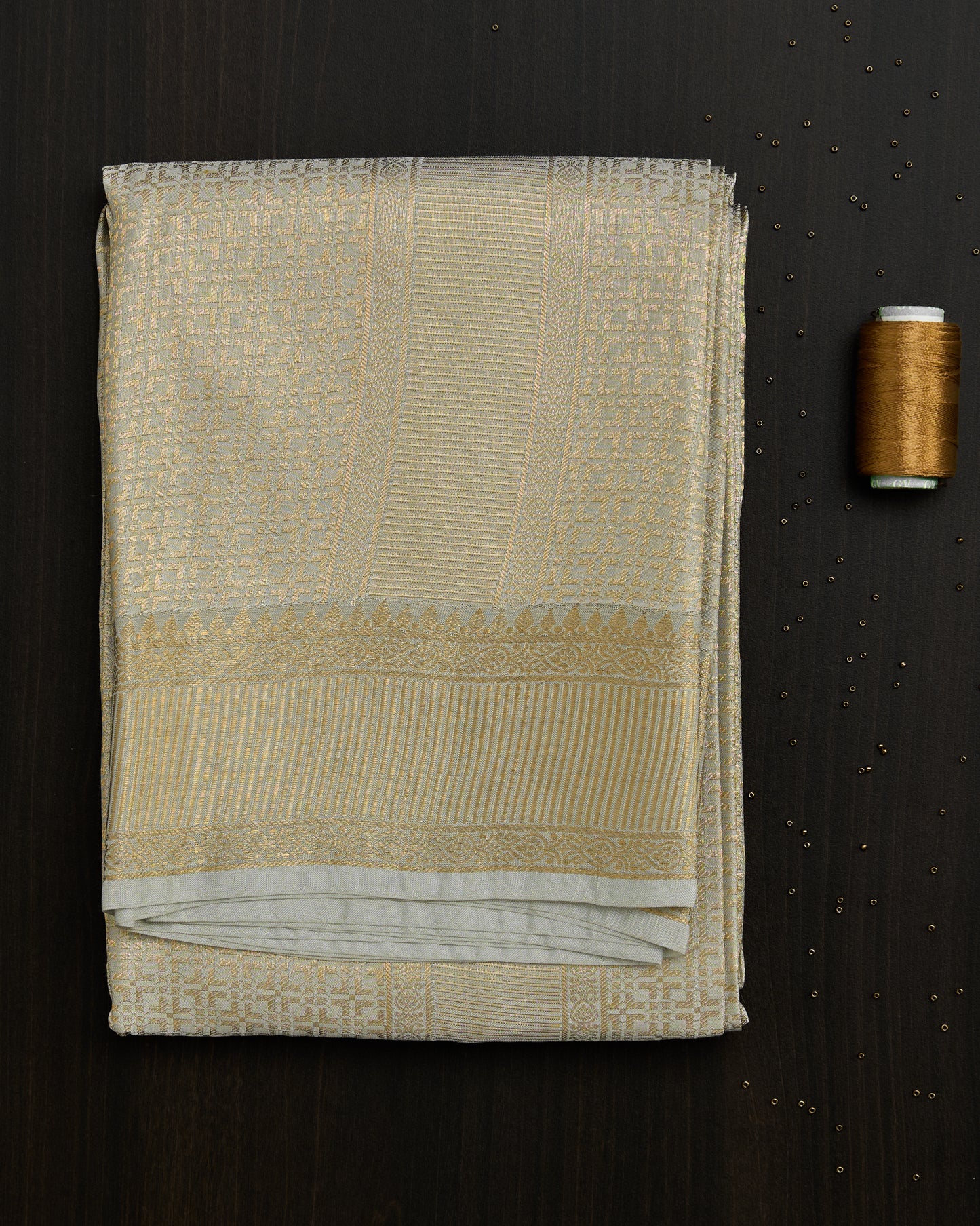 Pastel Blue Silk Dhoti set 8*4 + 2.50 (3in1)