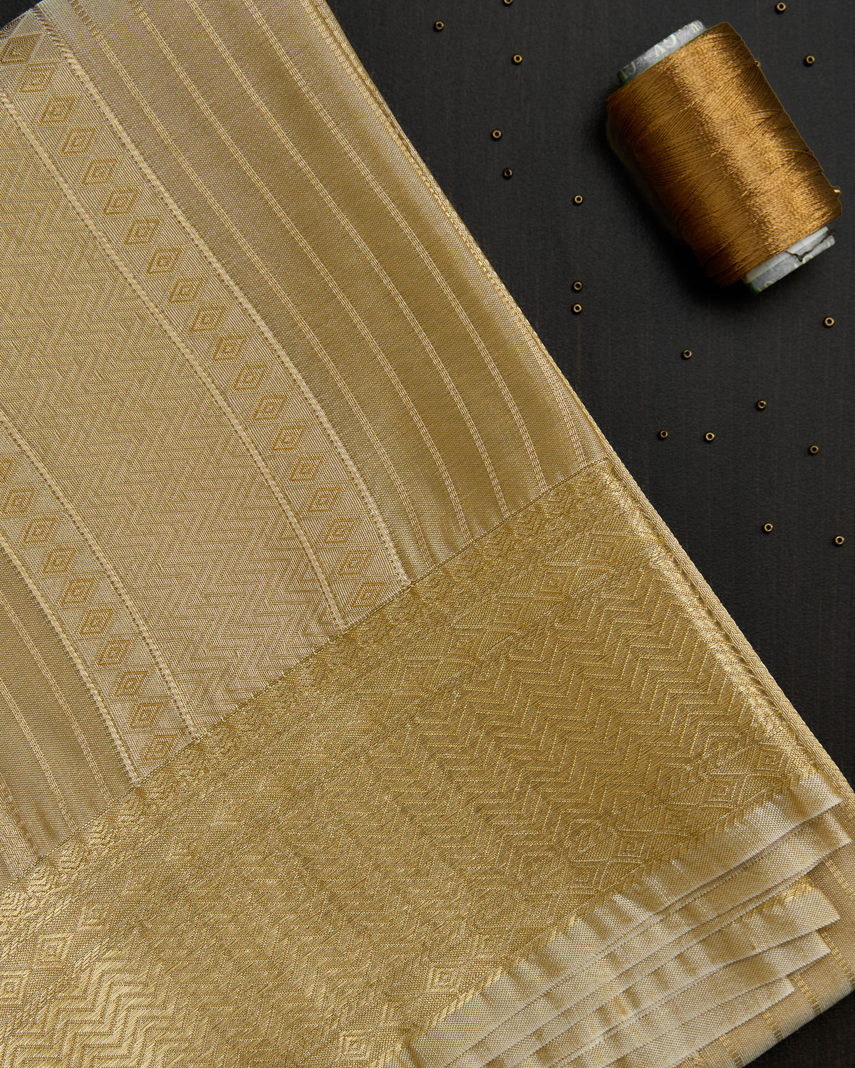 Dark Gold Silk Dhoti set 8*4 + 2.50 (3in1)