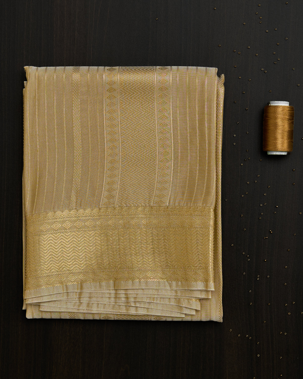 Dark Gold Silk Dhoti set 8*4 + 2.50 (3in1)