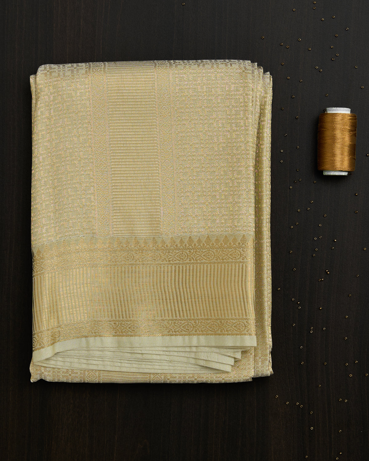 Pastel Green Silk Dhoti set 8*4 + 2.50 (3in1)